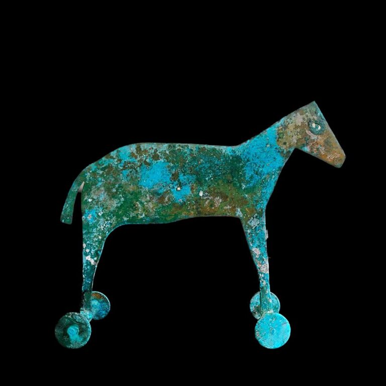 Cavallo Esquilino, ottone ossidato, cm 14x10x3, anno 2022